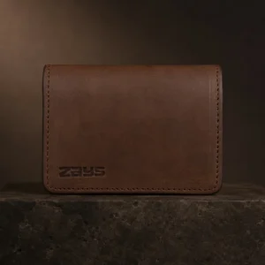 Zays Premium Eco-Friendly Leather Magnetic Card Holder Mini Wallet (CW128-Oil Pull Up)
