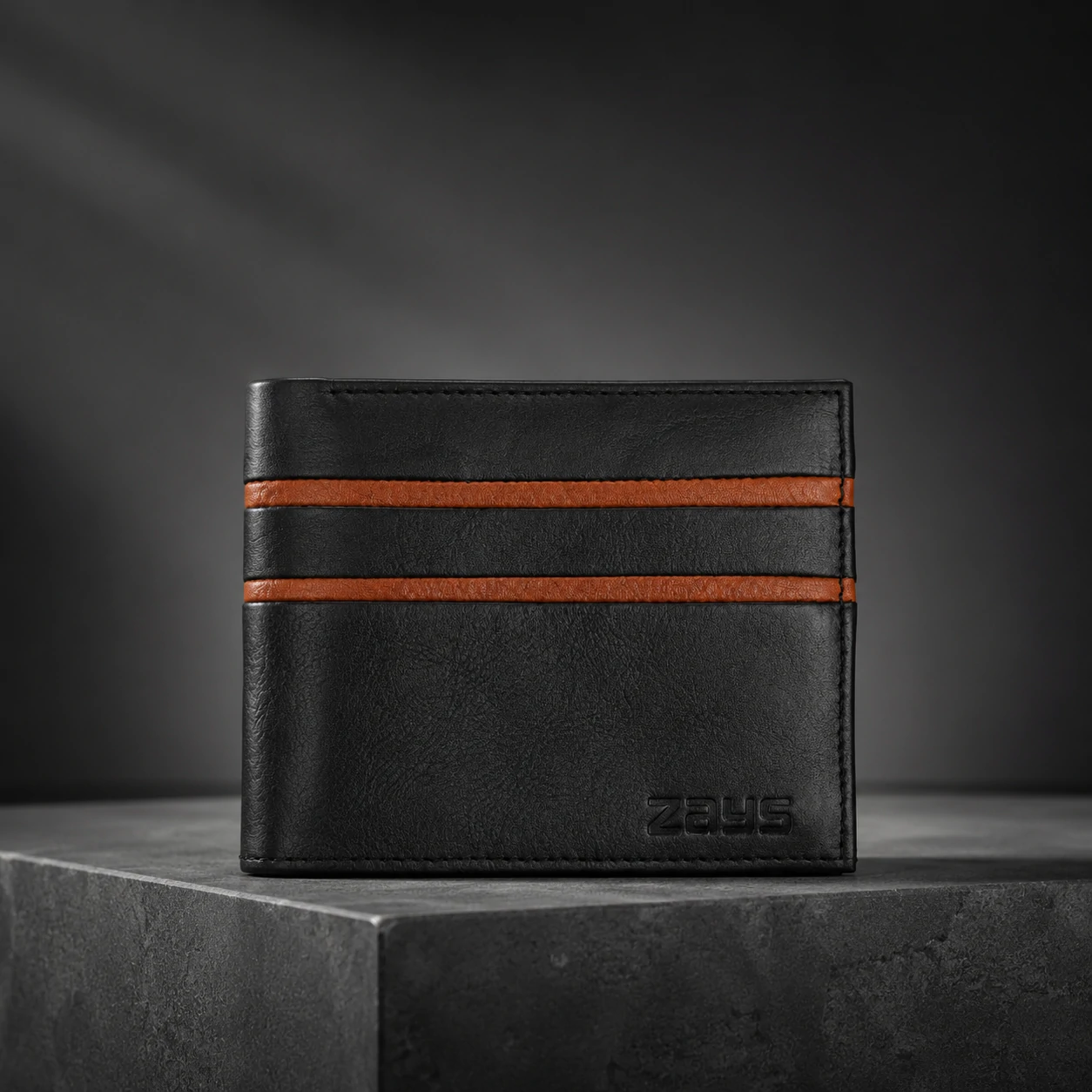 Zays Handcrafted Premium Leather Bifold Short Wallet - W122 - Image 4