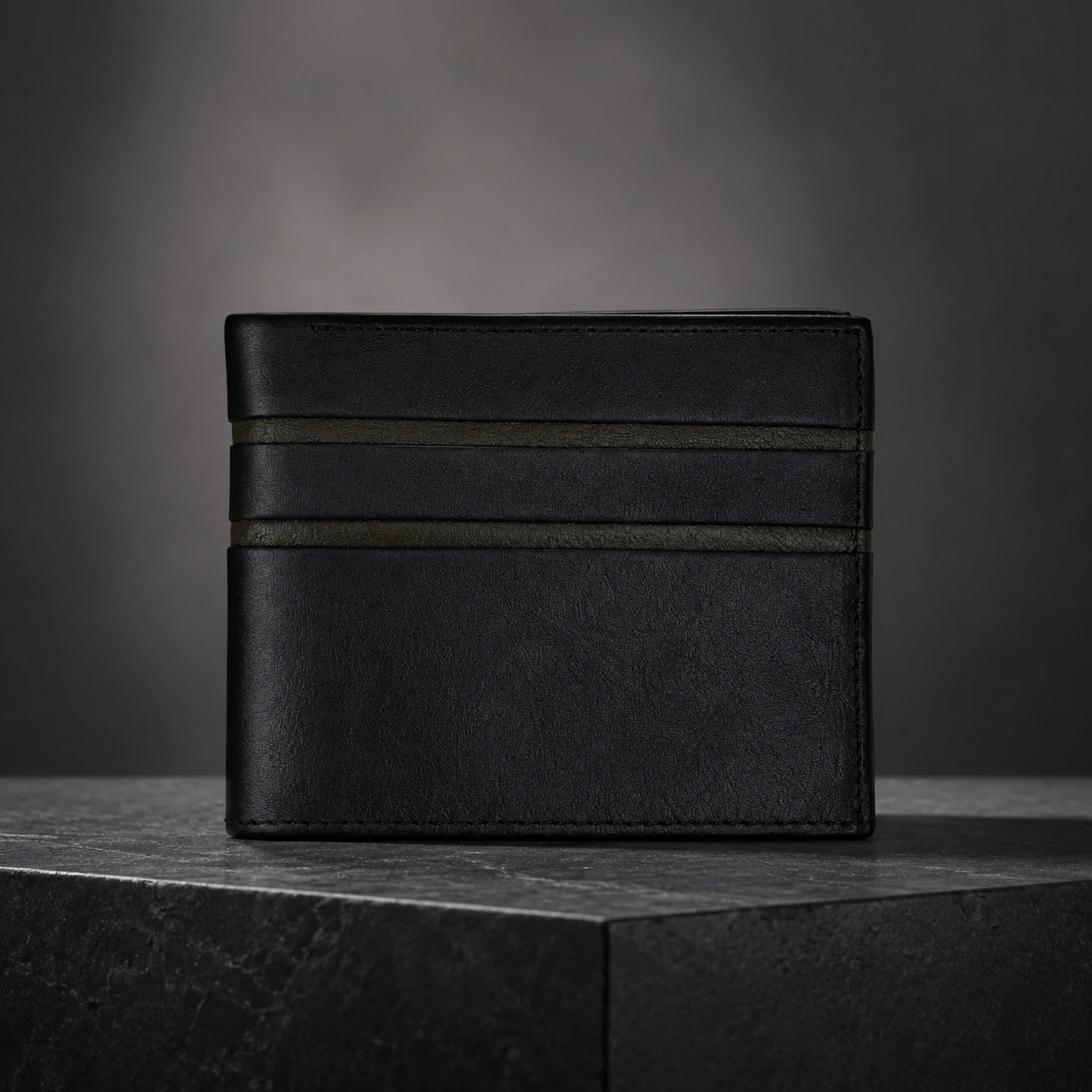 Zays Handcrafted Premium Leather Bifold Short Wallet - W122 - Image 5