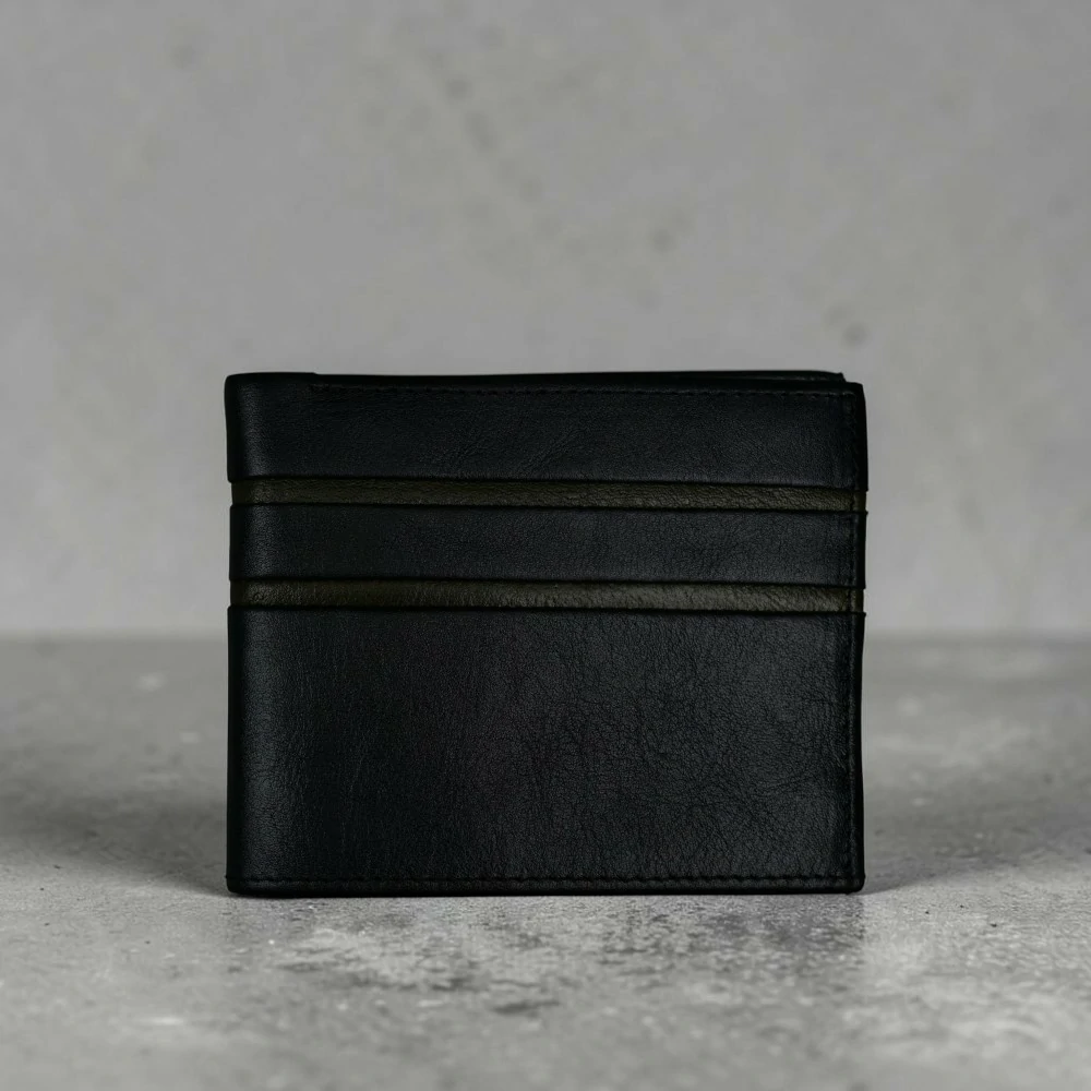 Zays Handcrafted Premium Leather Bifold Short Wallet - W122 - Image 9