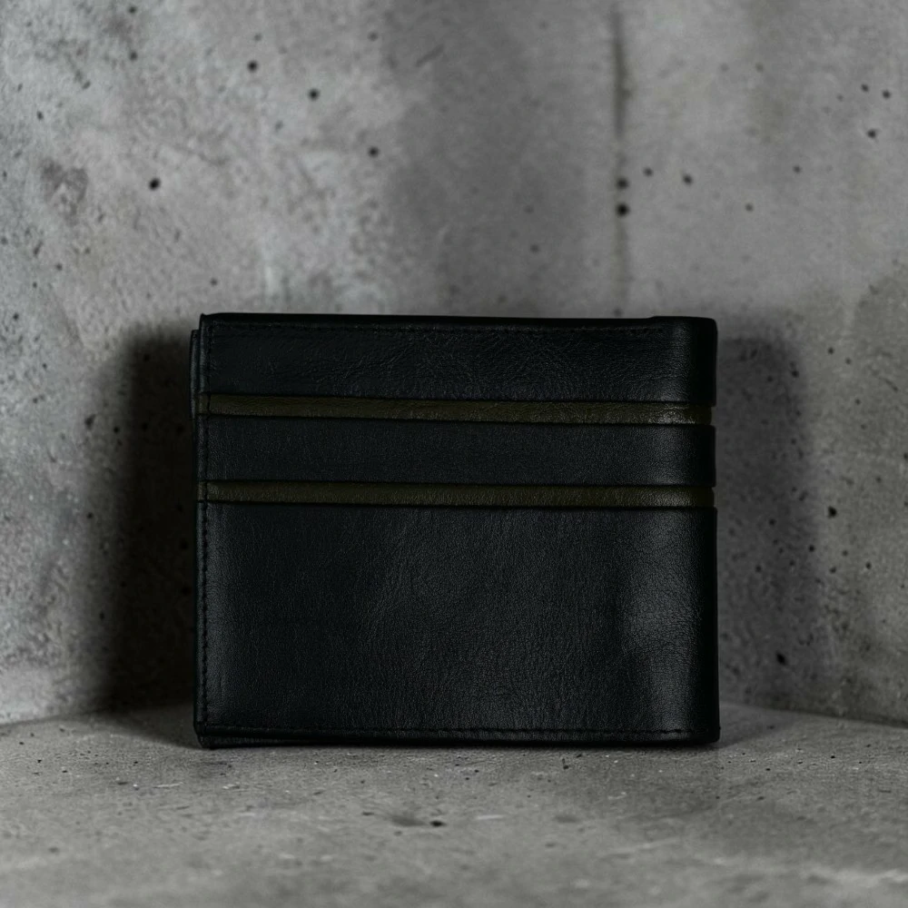 Zays Handcrafted Premium Leather Bifold Short Wallet - W122 - Image 8