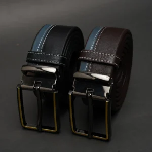 Alternative view of Zays Handcrafted Genuine Leather Belt for Men – Premium Quality, Adjustable, Stylish & Durable (BC106-Limited Edition)
