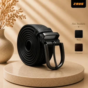 Zays Handcrafted Genuine Leather Belt for Men – Premium Quality, Adjustable, Stylish & Durable (BC108-Limited Edition)