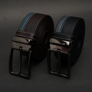Alternative view of Zays Handcrafted Genuine Leather Belt for Men – Premium Quality, Adjustable, Stylish & Durable (BC107-Limited Edition)