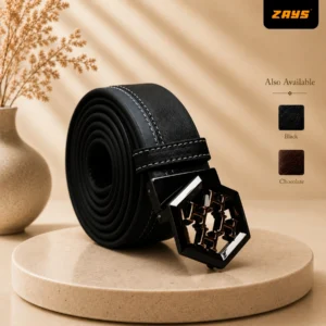 Zays Handcrafted Genuine Leather Belt for Men – Premium Quality, Adjustable, Stylish & Durable (BC112-Limited Edition)