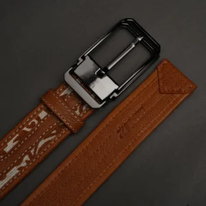 Alternative view of Zays Genuine Leather Belt for Men – Premium Quality, Adjustable, Stylish & Durable (BC151-Handcrafted)