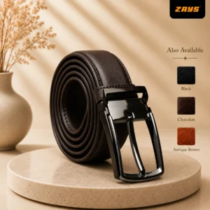 Zays Handcrafted Genuine Leather Belt for Men – Premium Quality, Adjustable, Stylish & Durable (BC152-Limited Edition)