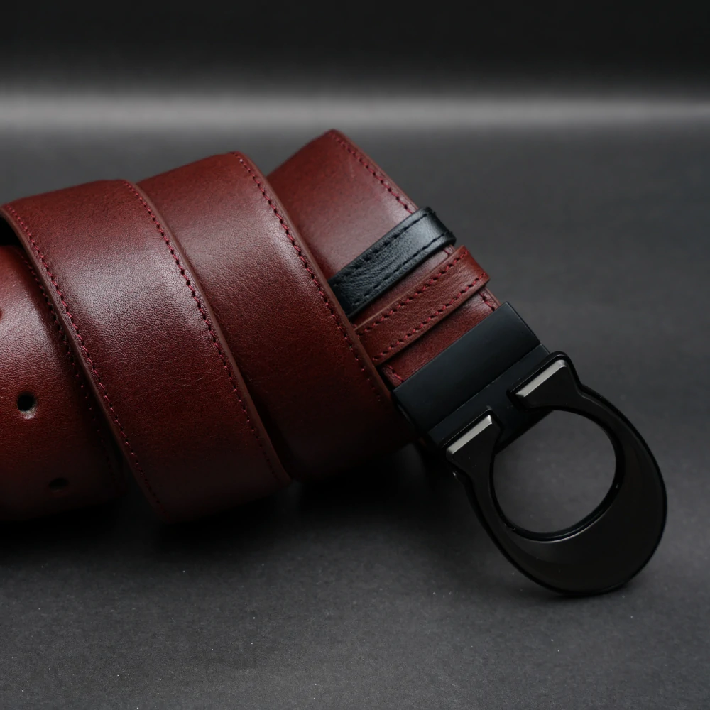 Zays Reversible Pin Buckle Leather Belt for Men - BC154 - Image 4