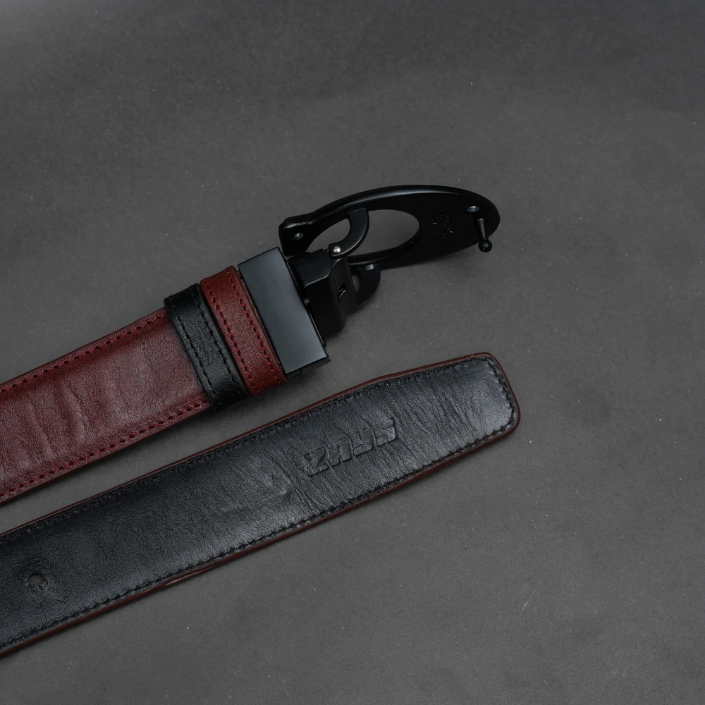 Zays Reversible Pin Buckle Leather Belt for Men - BC154 - Image 3