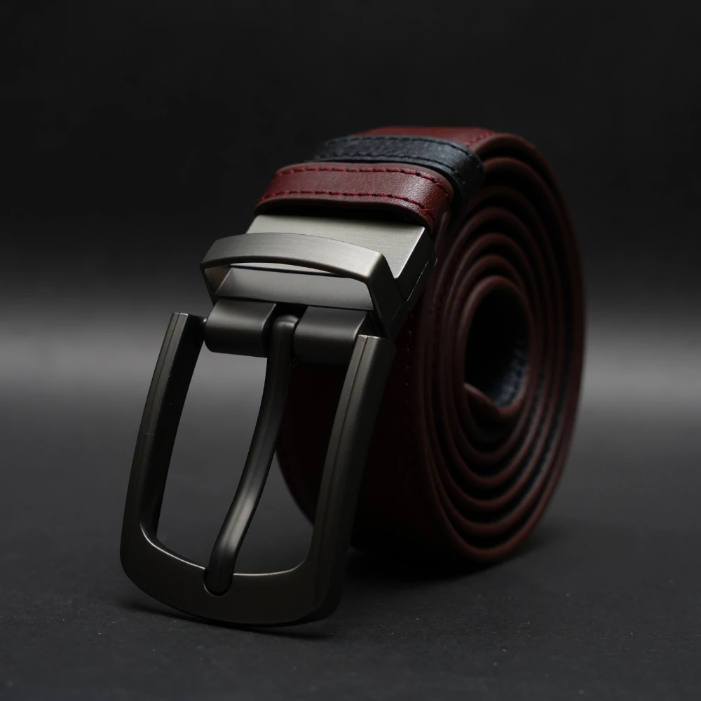 Zays Reversible Pin Buckle Leather Belt for Men - BC156 - Image 9