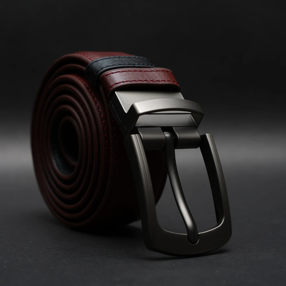 Zays Reversible Pin Buckle Leather Belt for Men - BC156 - Image 8