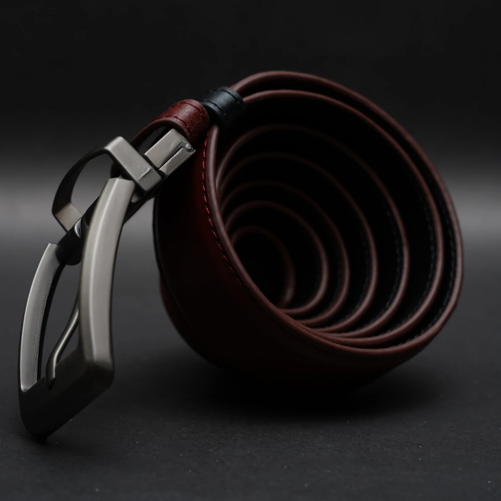 Zays Reversible Pin Buckle Leather Belt for Men - BC155 - Image 5