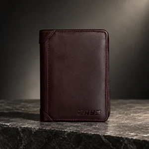 Zays Premium Genuine Leather Trifold Short Wallet for Men – Slim Wallet with Card & ID Holder – W131