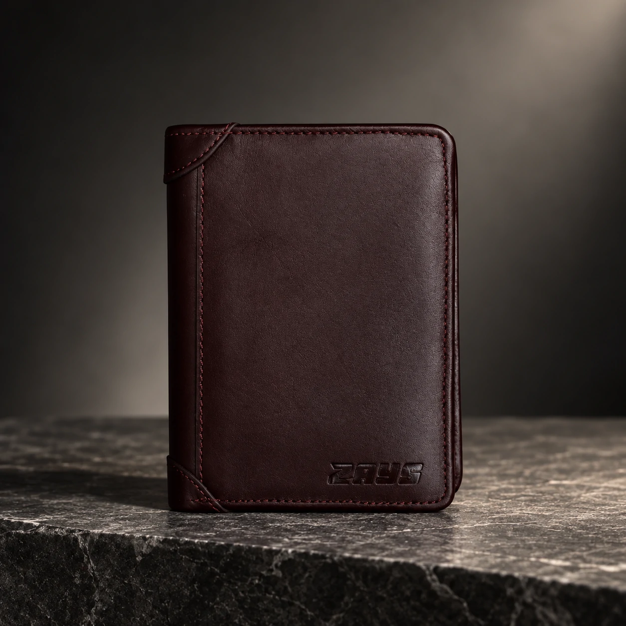 Zays Premium Genuine Leather Trifold Short Wallet for Men – Slim Wallet with Card & ID Holder – W131