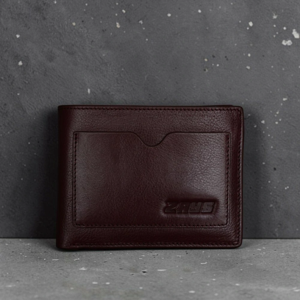 Zays Handcrafted Premium Leather Bifold Short Wallet – W124 - Image 35