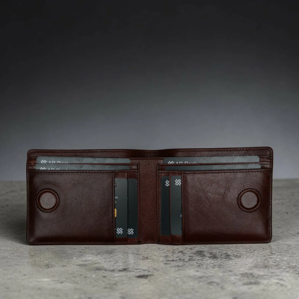Zays Handcrafted Premium Leather Bifold Short Wallet – W124 - Image 19