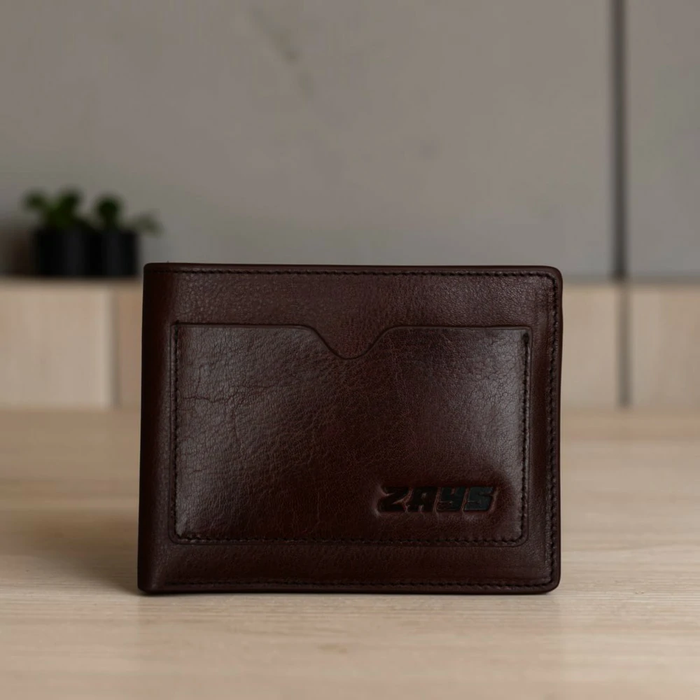 Zays Handcrafted Premium Leather Bifold Short Wallet – W124 - Image 11