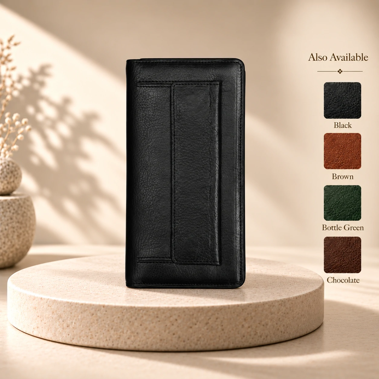 ZAYS Premium Genuine Leather Long Wallet for Men – Slim, Multi-Card & Mobile Organizer - W125 - Image 7