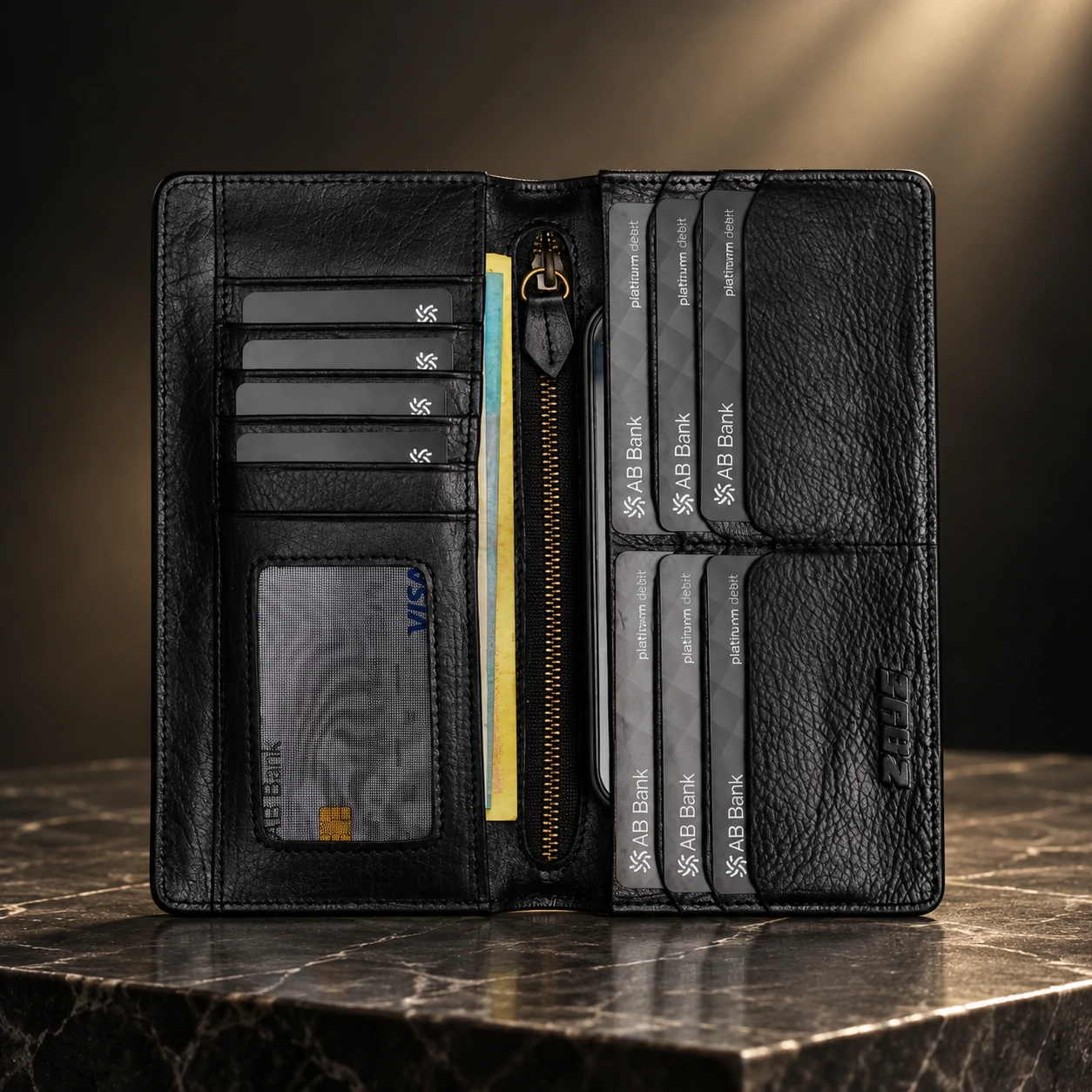 ZAYS Premium Genuine Leather Long Wallet for Men – Slim, Multi-Card & Mobile Organizer - W125 - Image 8