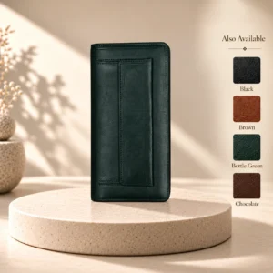 ZAYS Premium Genuine Leather Long Wallet for Men – Slim, Multi-Card & Mobile Organizer - W125
