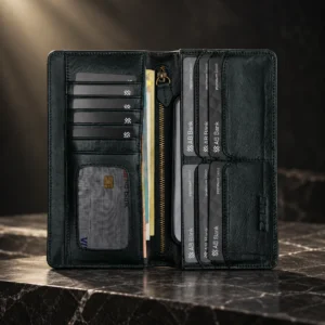 Alternative view of ZAYS Premium Genuine Leather Long Wallet for Men – Slim, Multi-Card & Mobile Organizer - W125