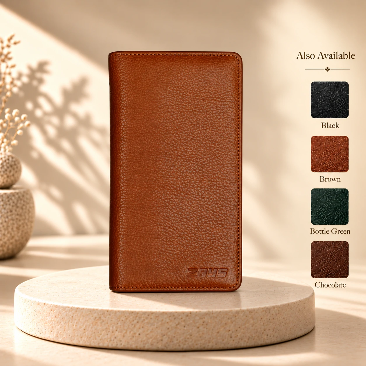 ZAYS Premium Genuine Leather Long Wallet for Men – Slim Mobile & Card Organizer - W126 - Image 7