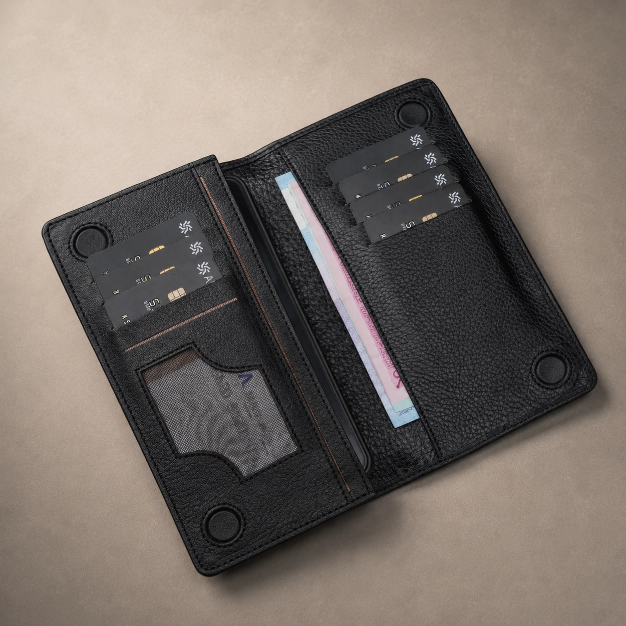 ZAYS Premium Genuine Leather Long Wallet for Men – Slim Mobile & Card Organizer with Magnetic Closure - W127 - Image 13
