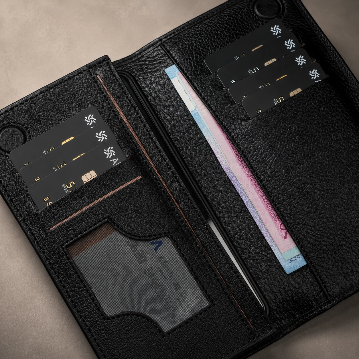 ZAYS Premium Genuine Leather Long Wallet for Men – Slim Mobile & Card Organizer with Magnetic Closure - W127 - Image 12