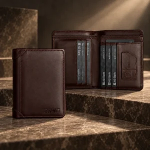 Alternative view of Zays Premium Genuine Leather Trifold Short Wallet for Men – Slim Wallet with Card & ID Holder – W131