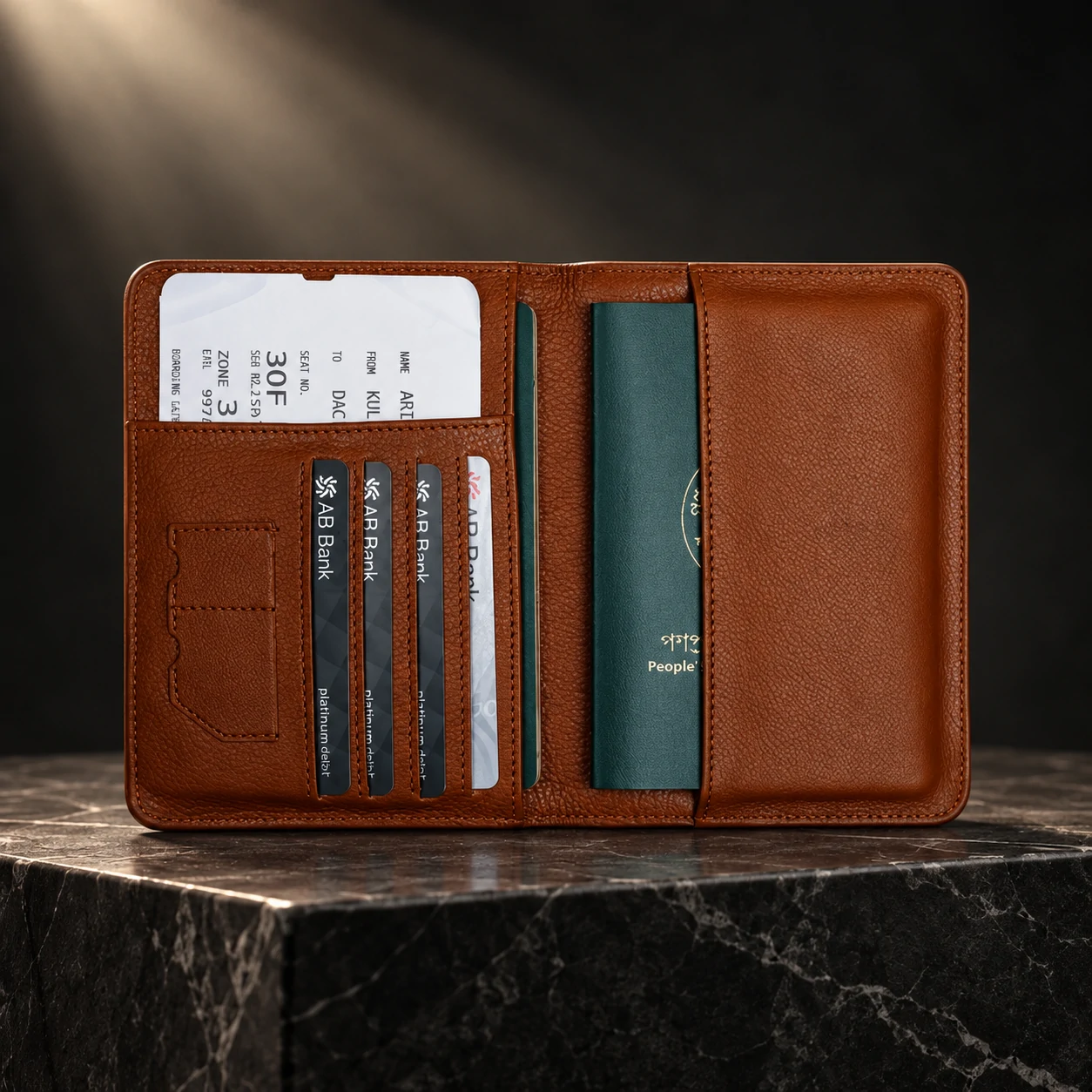 ZAYS Premium Genuine Leather Passport Cover for Men & Women – e-Passport & MRP Travel Organizer - Image 11