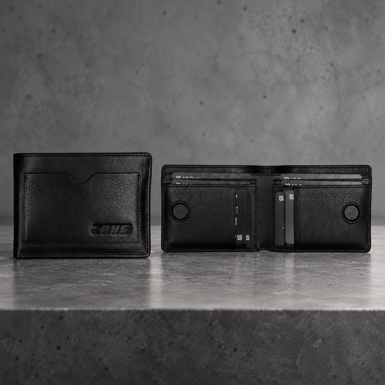 Zays Handcrafted Premium Leather Bifold Short Wallet – W124 - Image 7