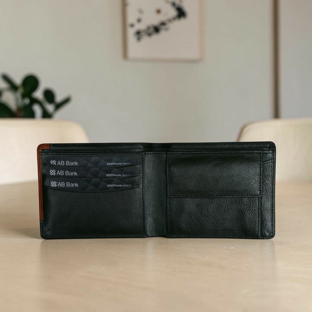 Zays Handcrafted Premium Leather Bifold Short Wallet - W109 - Image 22