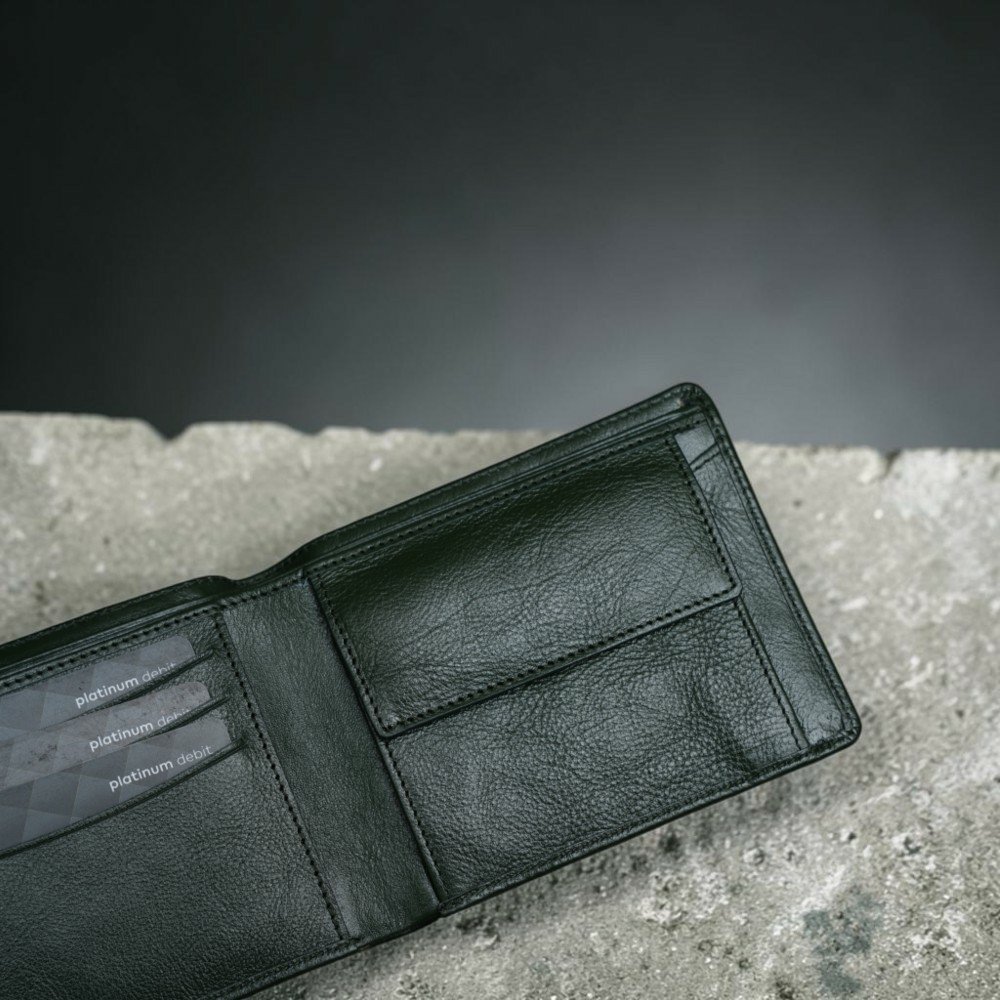 Zays Handcrafted Premium Leather Bifold Short Wallet - W109 - Image 20