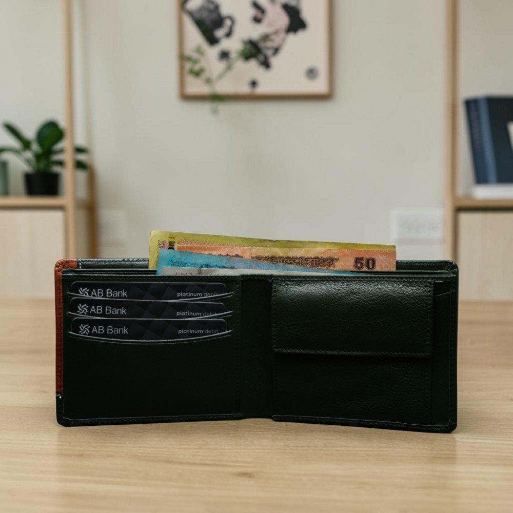 Zays Handcrafted Premium Leather Bifold Short Wallet - W109 - Image 19
