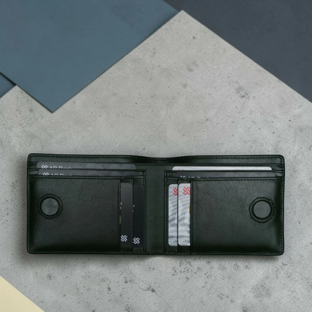Zays Handcrafted Premium Leather Bifold Short Wallet – W124 - Image 23