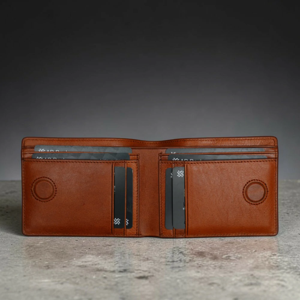 Zays Handcrafted Premium Leather Bifold Short Wallet – W124 - Image 28