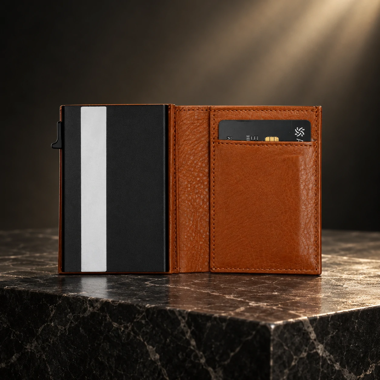 ZAYS Premium Genuine Leather Trifold Short Wallet for Men – Smart Card Holder with Zipper & Magnetic Closure – W128 - Image 17