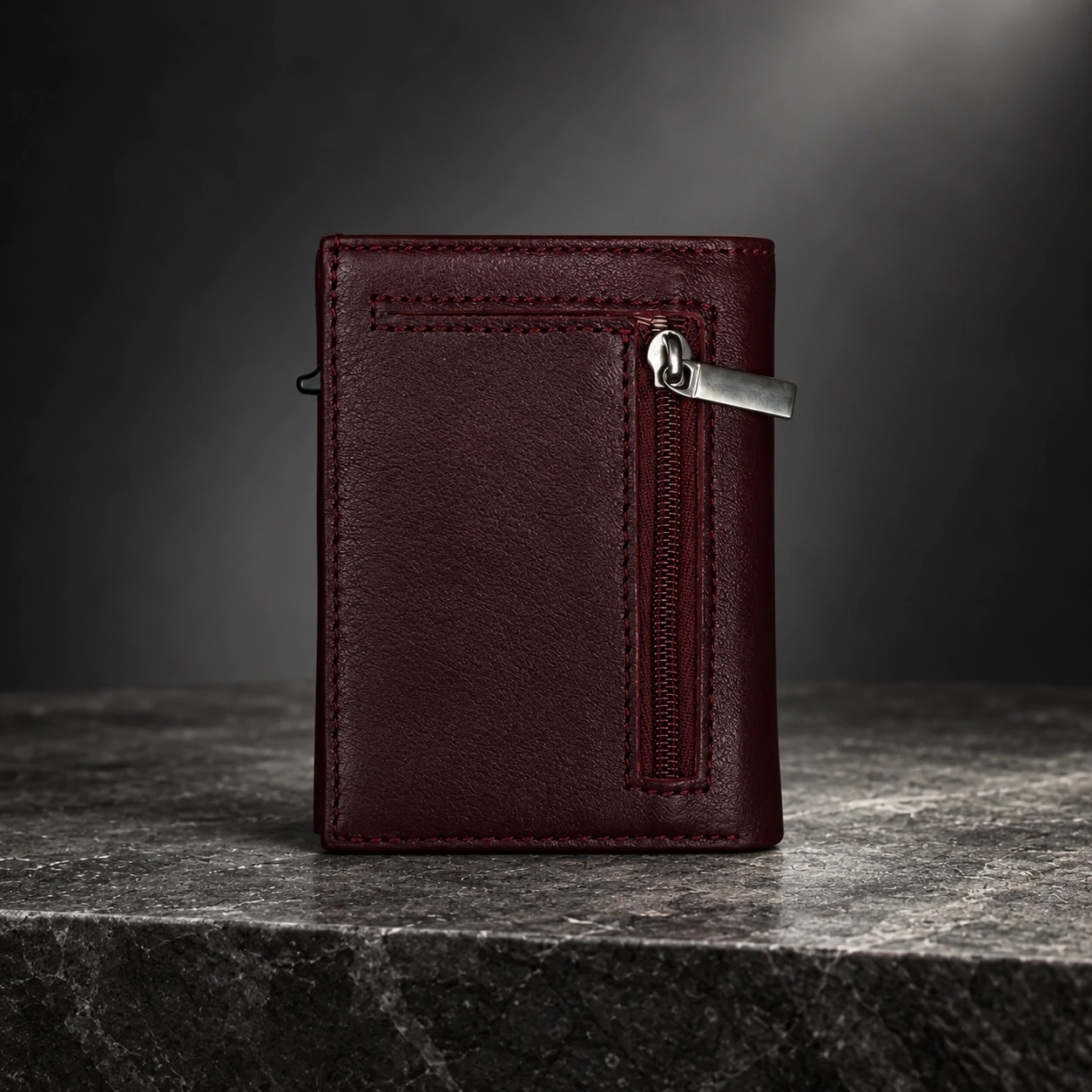 ZAYS Premium Genuine Leather Trifold Short Wallet for Men – Smart Card Holder with Zipper & Magnetic Closure – W128 - Image 13