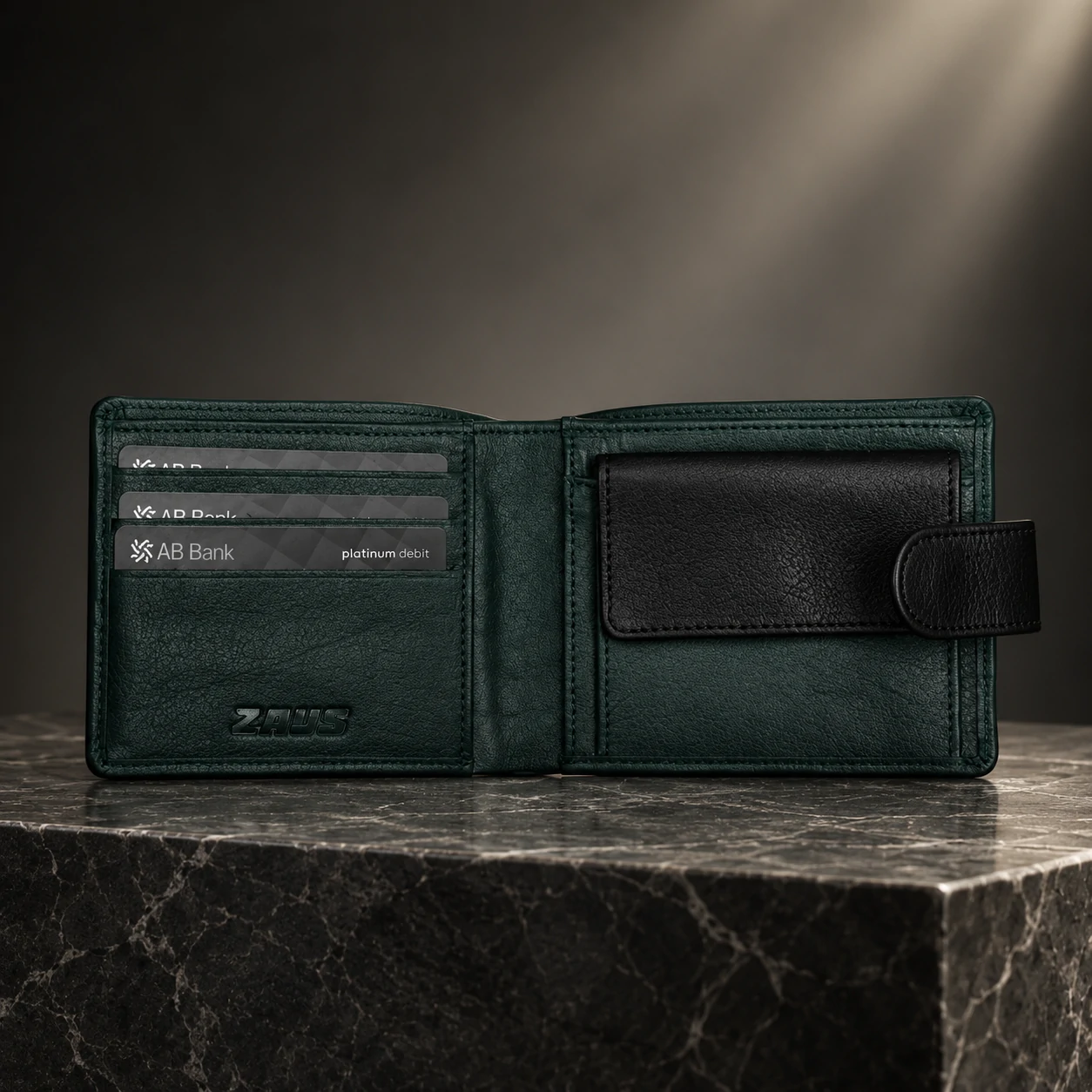 Zays Premium Genuine Leather Bifold Short Wallet for Men – Slim Wallet with Card Slots & Secure Strap Closure – W129 - Image 6