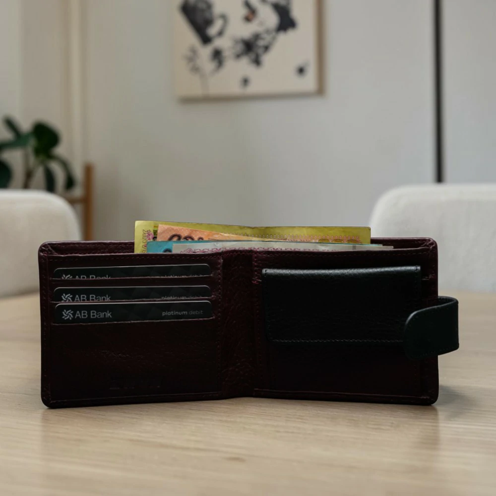 Zays Premium Genuine Leather Bifold Short Wallet for Men – Slim Wallet with Card Slots & Secure Strap Closure – W129 - Image 11
