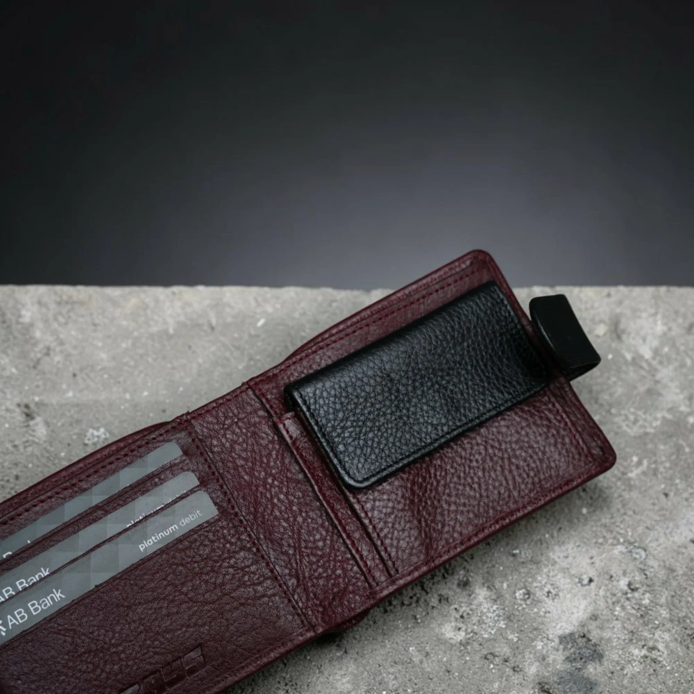 Zays Premium Genuine Leather Bifold Short Wallet for Men – Slim Wallet with Card Slots & Secure Strap Closure – W129 - Image 9