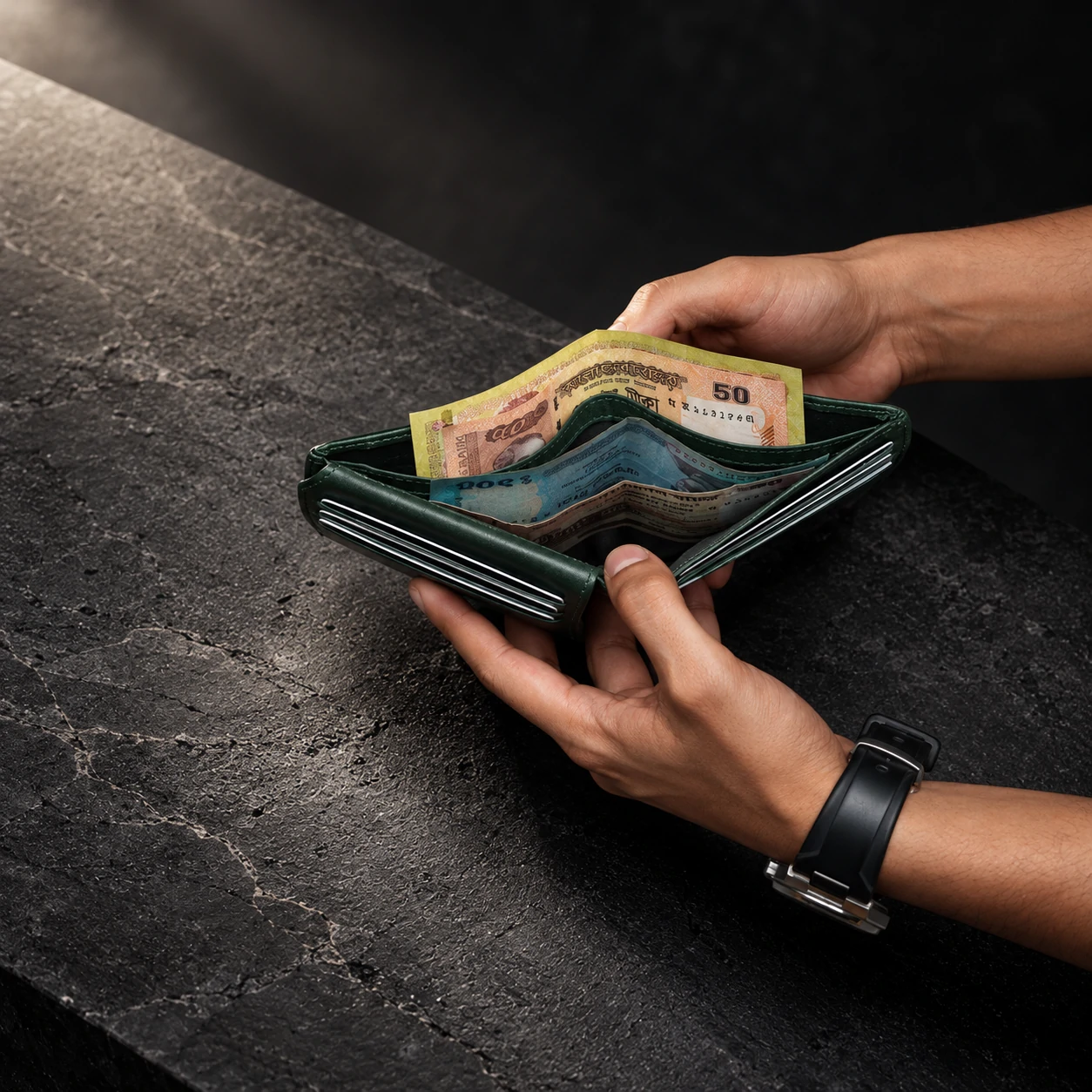 Zays Premium Genuine Leather Bifold Short Wallet for Men – Slim Wallet with 11 Card Slots & ID Holder – W130 - Image 17